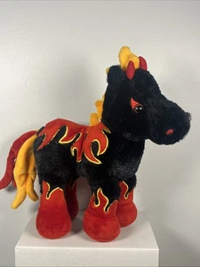 Ganz Webkinz Night Mare Red Flames Horse HM398 Plush Stuffed Animal - Picture 1 of 9