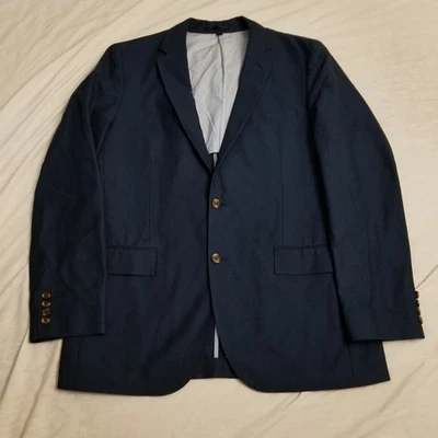 Blazer J Crew Ludlow Para Hombres 42L Azul Marino Carpini Abrigo Deportivo Traje Chaqueta Algodón Foto 1 de 4