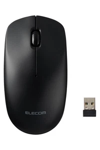 ELECOM Wireless Mouse Wireless 2.4GHz L Size 3 Buttons Symmetrical Black M-LE10D - Picture 1 of 7