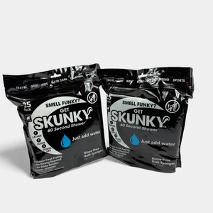 SKUNKY 60 secondi spugne bagno senza risciacquo doccia 2 confezioni 50 spugne totali - Foto 1 di 13
