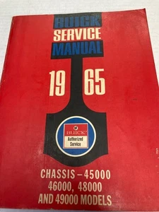 1965 BUICK CHASSIS SERVICE  MANUAL FACTORY 45000, 46000, 48000, 49000 - Picture 1 of 4