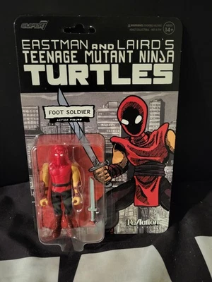 Foot Soldier RED 2024 Teenage Mutant Ninja Turtles 3.75" SUPER 7 Reacción NUEVO Foto 1 de 2