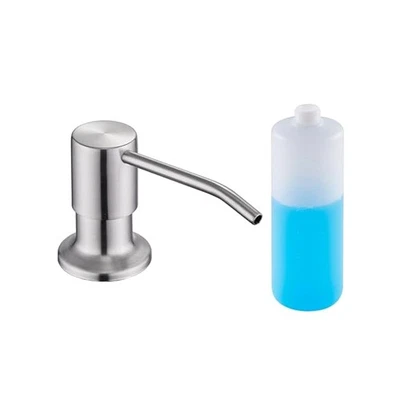 Dispensador de Jabón Cabezal Giratorio, 13oz, Acero Inoxidable, Cocina y Baño Foto 1 de 4