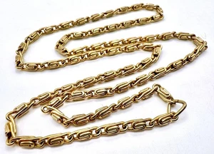 Gold Tone Byzantine 3.3mm Chain 24 in - Picture 1 of 4