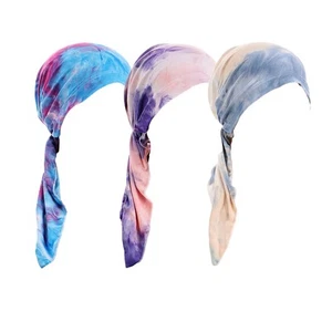 Pre Tied Wide Head Scarf for Women Long Turban Head Wraps Headbands Cancer Ch... - Picture 1 of 7