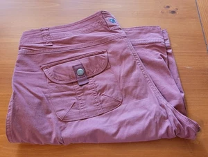 Kuhl Shorts Damen Größe 12 Dusty Red Splash Cargo Druckknopf Tasche Wandern Stretch - Bild 1 von 10