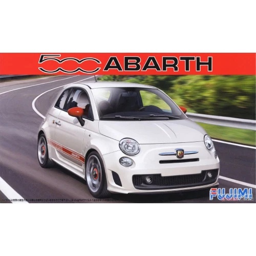 FIAT NUOVA 500 ABARTH WHITE KIT 1:24 Fujimi Kit Auto Modellino Nuovo - Immagine 1 di 1