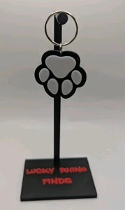 Cat Dog PLA Hand Crafted 3d Printed Paw Print Keychain Charm Pet Lover Accessory - Picture 1 of 5
