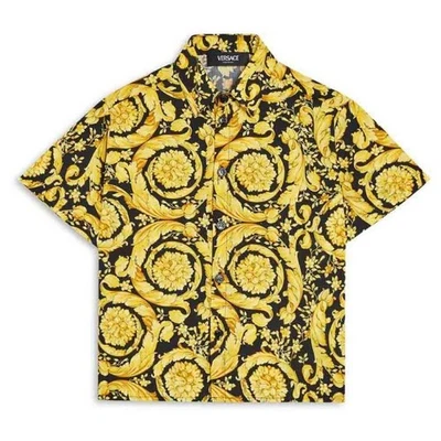 Versace Kids Barocco Print Cotton Shirt, Brand Size 4Y - Image 1 of 2