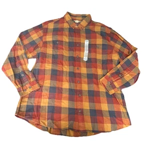 Duluth Trading Flanell kariert Langarm Herren 2XL groß orange gratis - Bild 1 von 8