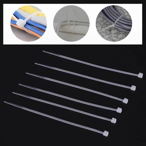 1000Pcs 3x100/150mm Weiße Standard-Kabelbinder Mit Selbstverriegelung (3x100mm) - Bild 1 von 22