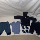 Baby Gap Newborn Boy Blue Sweater Outfit w/ socks