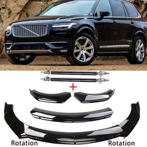 For Volvo XC60 XC40 XC90 Front Bumper Lip Splitter Spoiler Bod Kit Gloss Black - Picture 1 of 15