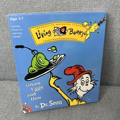 Living Books Green Eggs and Ham Dr Seuss PC CD Rom Big Box New - Image 1 of 4