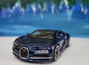 Bugatti Chiron Blue 1:43 Toy Car – PERSONALISE Plates – Gift for Boy, Girl, Dad - Picture 1 of 9