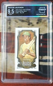 2024 ALLEN AND GINTER REGGIE JACKSON #226 MINI BROOKLYN BACK 6/25 AC MINT+ 9.5 - Bild 1 von 3
