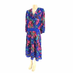 Diane Freis 1980’a Rare Vintage Beautiful Dress - Picture 1 of 10