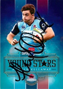 Signed 2017 NSW WARATAHS Rugby Union Card ANDREW KELLAWAY Young Stars - Picture 1 of 2