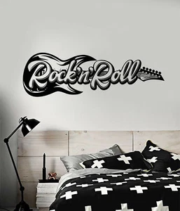 Vinyl Wall Decal Music Retro Electric Guitar For Musician Stickers (4061ig) - Picture 1 of 3