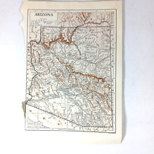 Antique Arizona Map from Encyclopedia 1910s 1911