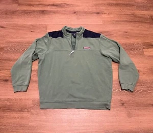 Vineyard Vines Performance Shep Shirt Men’s L 1/4 Zip Pullover Green Sweater - Picture 1 of 7