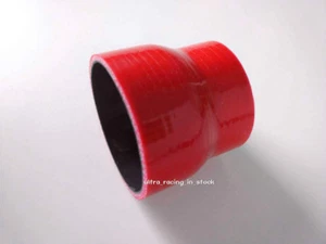Red ID:51-57mm Straight Reducer Silicone Hose Pipe 2-2 1/4 " Coupler Turbo - Picture 1 of 1