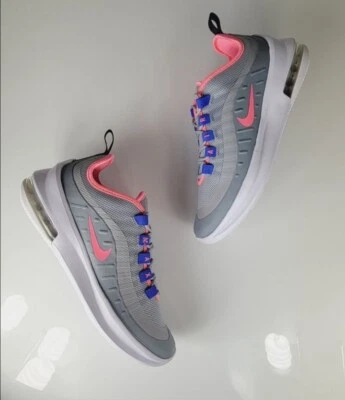 * 6Y | 7.5 WOMEN'S NIKE AIR MAX AXIS GRAY PINK RUNNING SNEAKERS AH5222-015  - Image 1 of 4