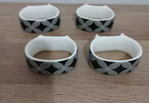 Maxwell & Williams Putting on the Ritz Ragtime - 4 Porzellan Serviettenringe - Bild 1 von 4