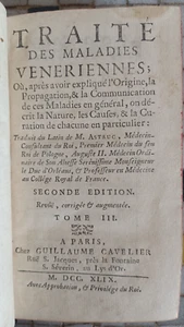 ASTRUC Jean Traité des maladies vénériennes T. 3 pilules merveilleuses 1749 25 - Imagen 1 de 9