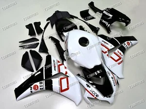 Fit For 2008-2011 CBR1000RR Black White ABS Injection Mold Bodywork Fairing Kit - Picture 1 of 9