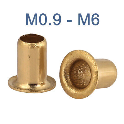 Tubular Rivets M0.9-M6 Circuit Board PCB Nails Copper Eyelet Hollow Through Nuts • 3.06£