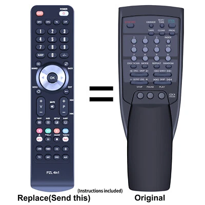 New CDC4 V302260 Replacement Remote Control For Yamaha CDC-905, CDC-675  - Image 1 of 4