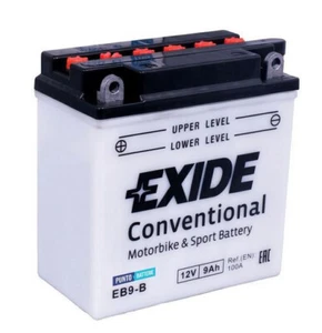BATTERIA EXIDE MOTO SCOOTER VESPA APRILIA 9 AH 100 A 135x75x140 POSITIVO SX EB9B - Foto 1 di 5