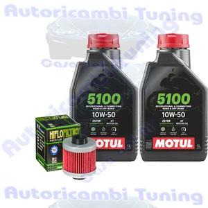Kit Tagliando Olio Motul 5100 10W50 Per Peugeot 125 Geopolis Ex Geo RS 2007>2013 - Foto 1 di 6
