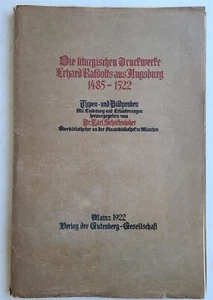 1922 FACSIMILES of LITURGICAL WORKS of Erhard Ratdolt AUGSBURG 1485-1522 antique - Picture 1 of 24