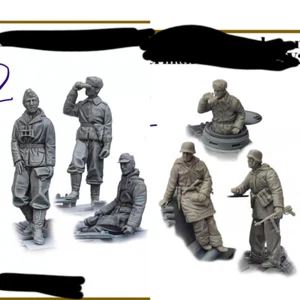 Tanques de invierno alemanes impresos en 3D 1/72/87/48 Segunda Guerra Mundial grupo de 6 personas modelo terminado - Imagen 1 de 3