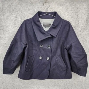 Chaqueta oscilante BCBGMAXAZRIA para mujer talla grande negra mezcla de lana doble botonadura - Imagen 1 de 16
