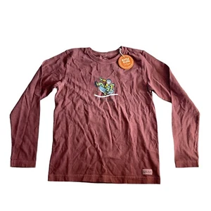 Life Is Good long sleeve t shirt kids large Crusher port red dusty snow tube - Picture 1 of 5