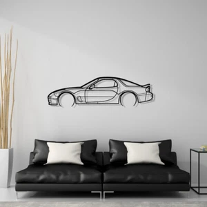 Mazda Rx7 Silhouette Steel Wall Decor Decoration Art Sa Fb Wankel Rotary Type R - Picture 1 of 7