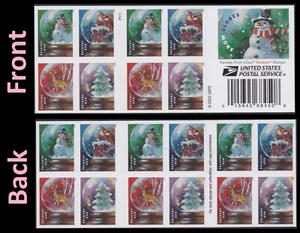 US 5816-5819 5819b Snow Globes F booklet 20 MNH 2023 - Picture 1 of 3
