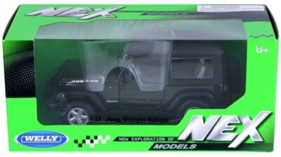 2007 Jeep Wrangler Rubicon Hard Top 1/24 Scale Diecast Model - GREEN w/ BOX - Image 1 of 4