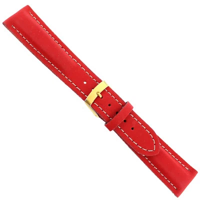 Correa de reloj para hombre Morellato de 20 mm de goma roja acolchada con costuras blancas Foto 1 de 4