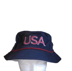 (1) NEW BLUE Official 2004 Athens USA Olympic Bucket Hat Cap - LARGE New W/Tag - Picture 1 of 5