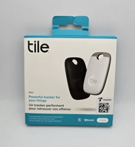 Tile Pro 2 Pack (White & Black) 2022 Bluetooth Tracker Finder - RE-51002 - Zdjęcie 1 z 2