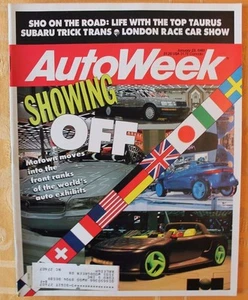 AutoWeek January 23 1989 Jaguar 3.8 S Type, Taurus SHO, Subaru Justy ECVT CVT s - Picture 1 of 2