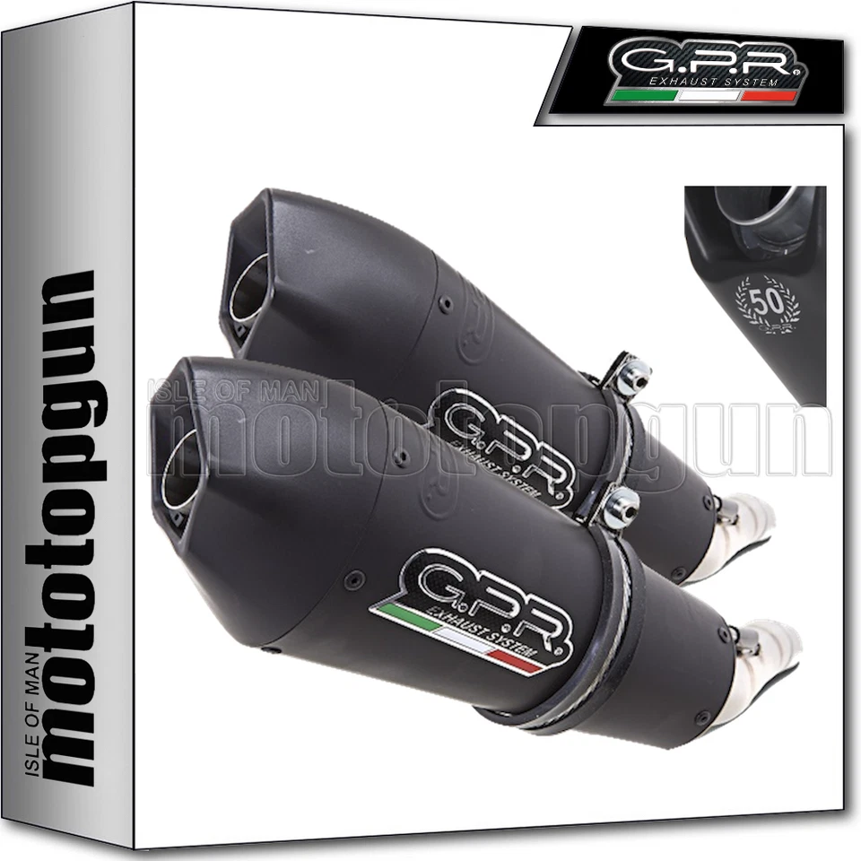 GPR HOM 2 SLIP-ON EXHAUST GPE BLACK TITANIUM DUCATI HYPERMOTARD 1100 EVO 2011 11 — 第 1/1 张图片