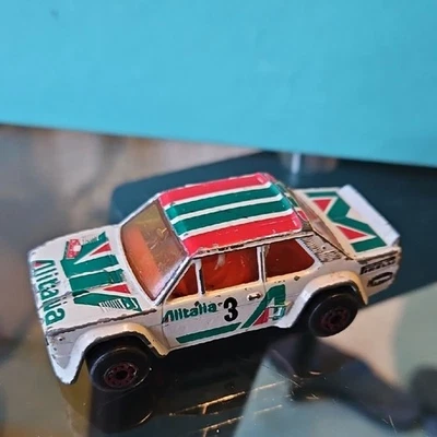 Vintage 1982 Matchbox Fiat Abarth Rally Car White Alitalia - Image 1 of 4