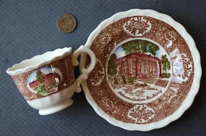 1960s Era University of Oregon Vernon Kilns teacup & saucer set Eugene SCARCE - - Picture 1 of 1
