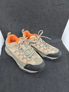 THE NORTH FACE khaki Orange Trim Outdoor Hiking Lace Up Shoes. Youth 2 - Picture 1 of 12