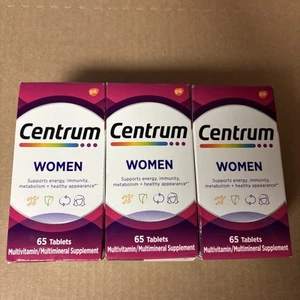 Centrum Women Multivitamin/Multimineral Supplement-65 Tablets Each (LOT OF 3) - Picture 1 of 5